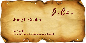 Jungi Csaba névjegykártya