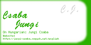 csaba jungi business card